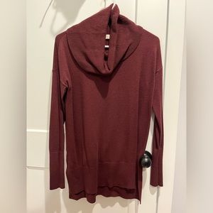 Loft Maternity Cowl Neck Long Sleeve Sweater, Burgundy